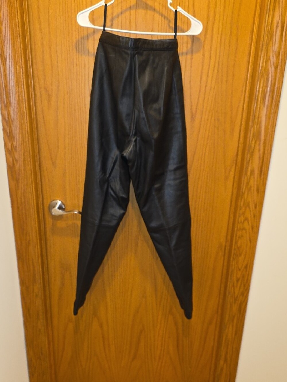 Vintage Mixit Black Leather Tapered Pants - Picture 7 of 7